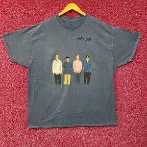 Weezer Blue Album Tour 1994 Rock Band Blue T-Shirt 2XL